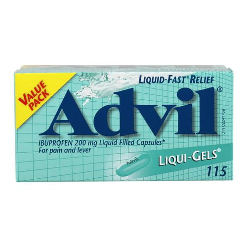 Advil Regular Strength Liqui-Gels Ibuprofen Capsules for Headaches and Pain Relief, 200 mg, 115 Count, 115 Count