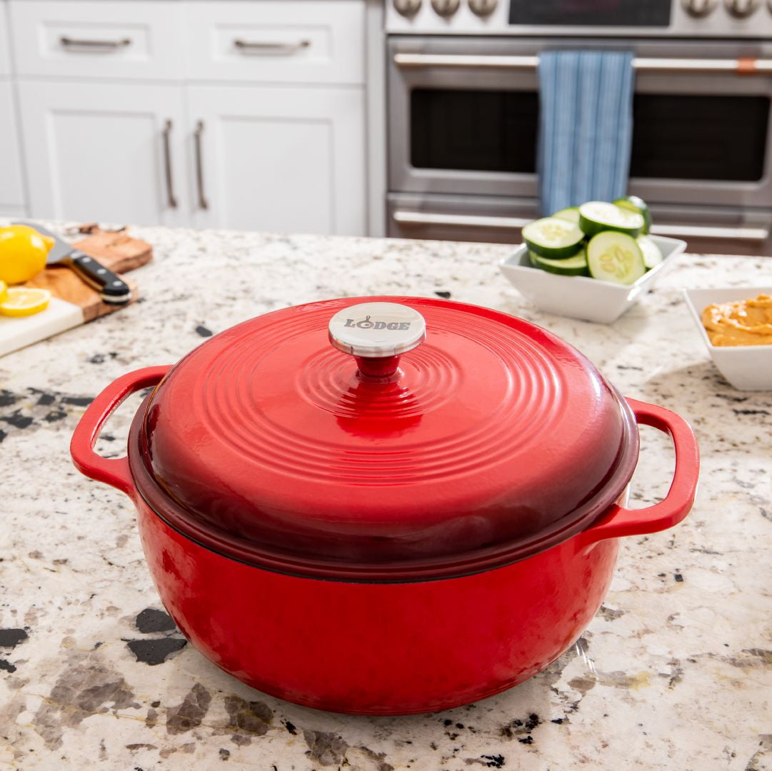 Lodge Enamel Dutch Oven Red 6 quart. Walmart