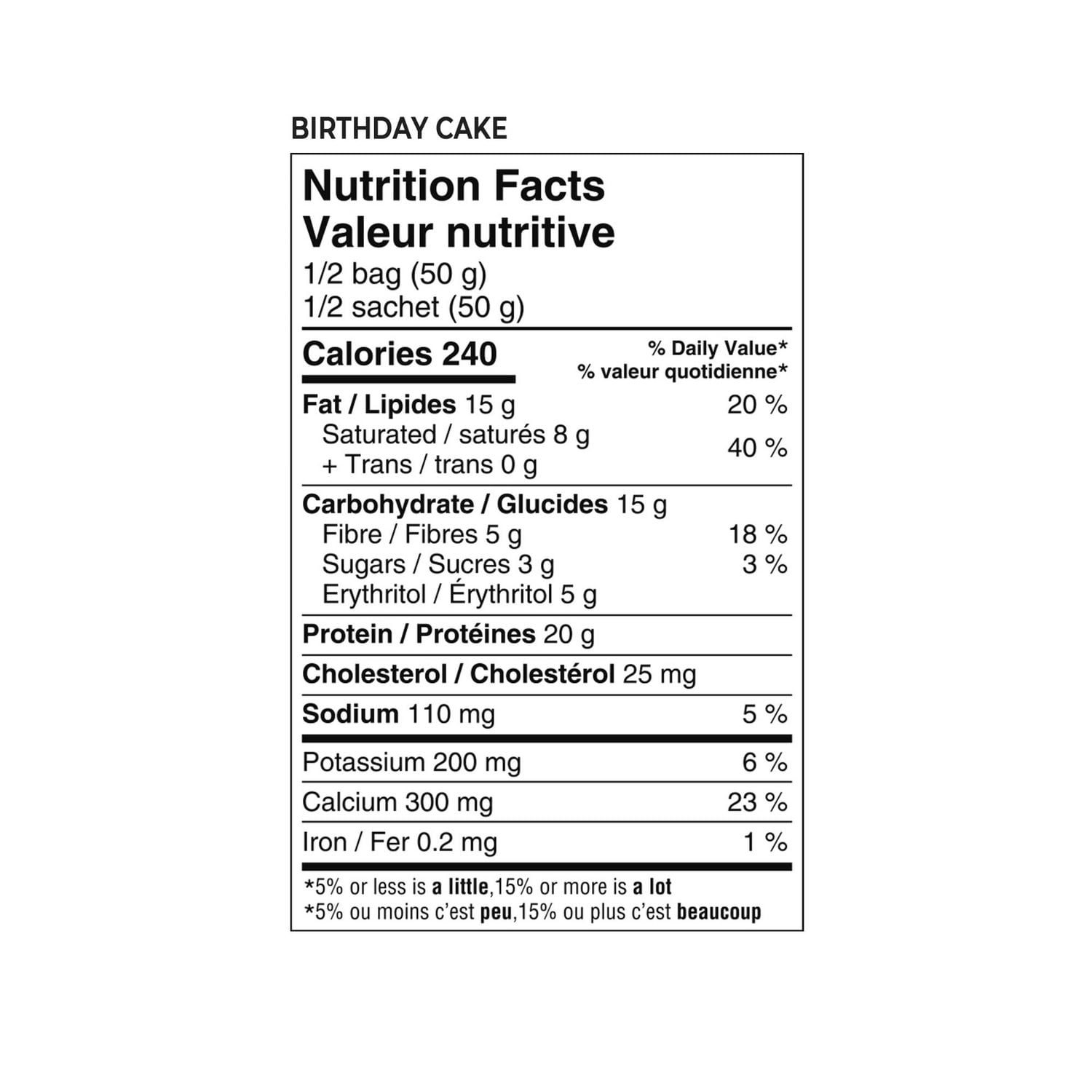 Sana Gâteau d'anniversaire Bouchées de protéine chocolatées, Sans Sucre Ajouté, 100g