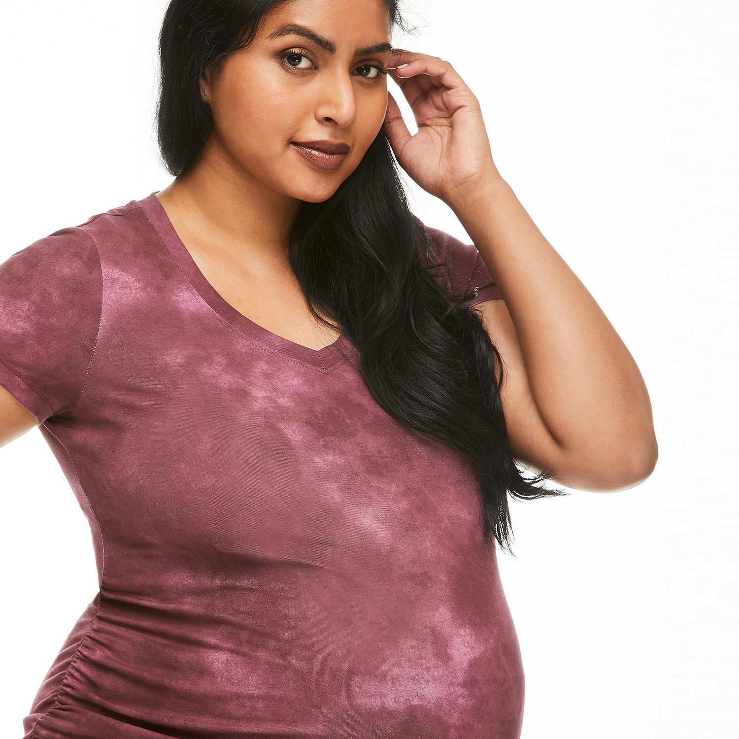 Paisley Sky Maternity Basic V-Neckline Tee