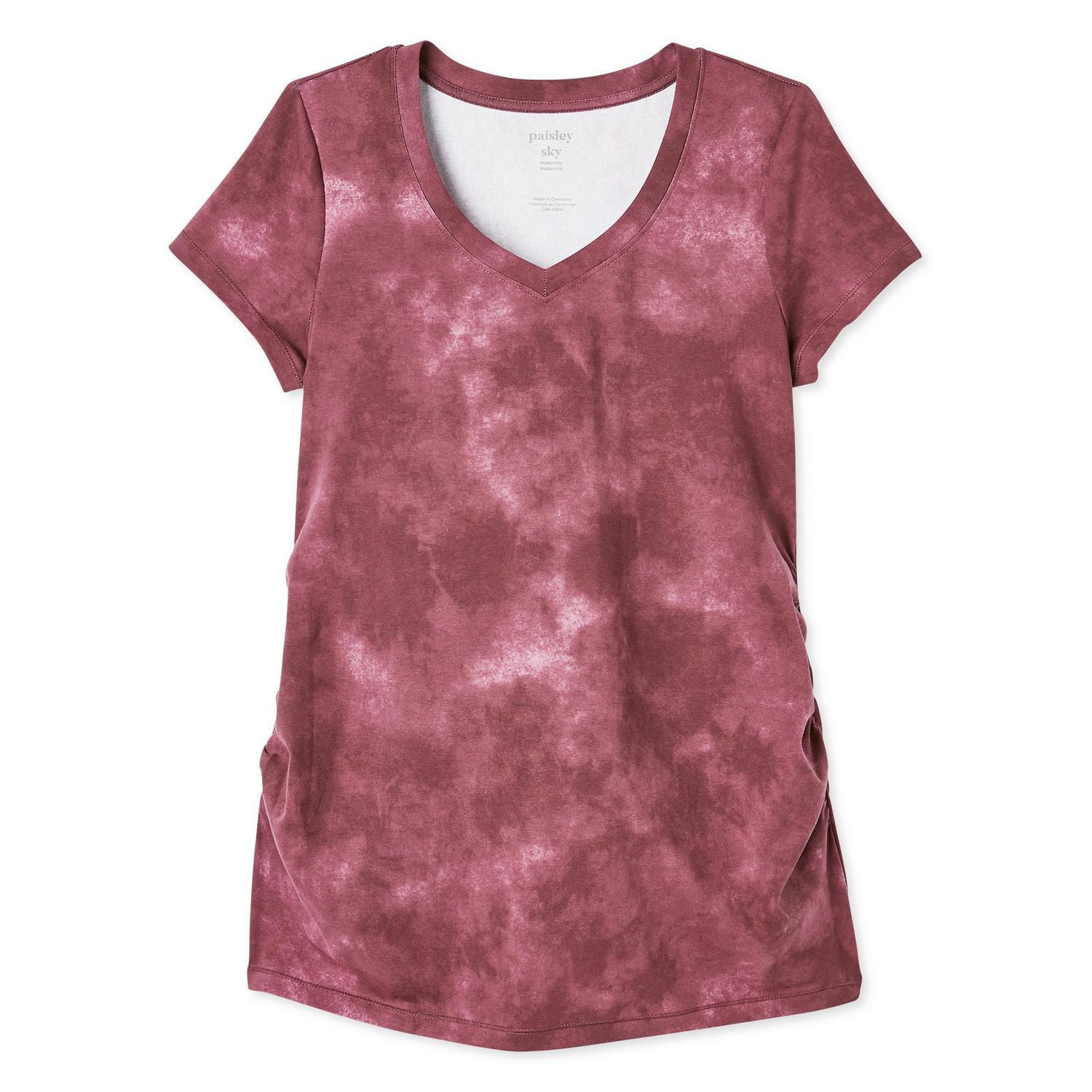 Paisley Sky Maternity Basic V-Neckline Tee