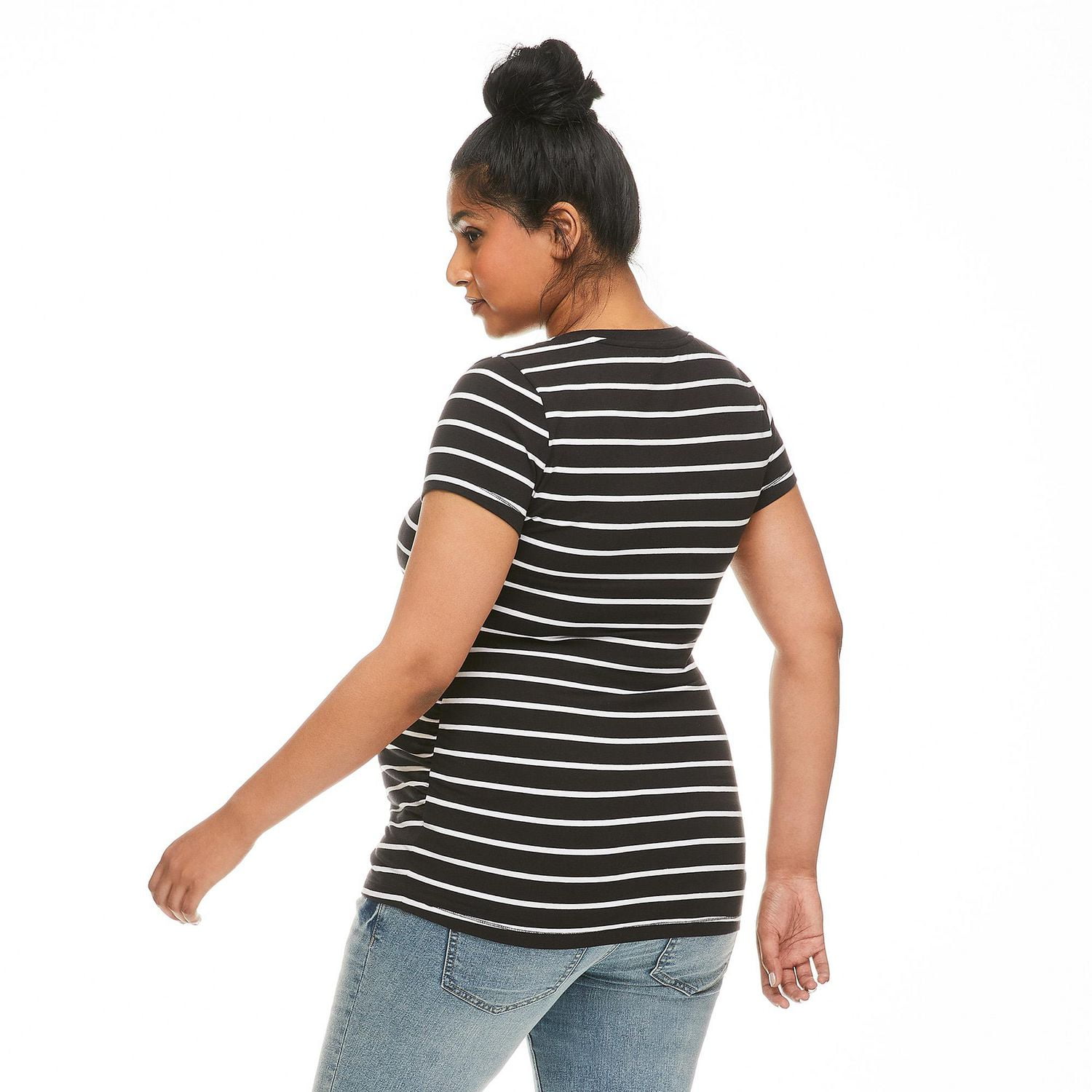 Paisley Sky Maternity Basic V-Neckline Tee