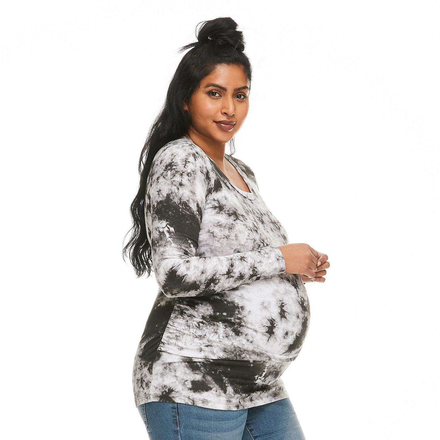 Paisley Sky Maternity Long Sleeve Tunic