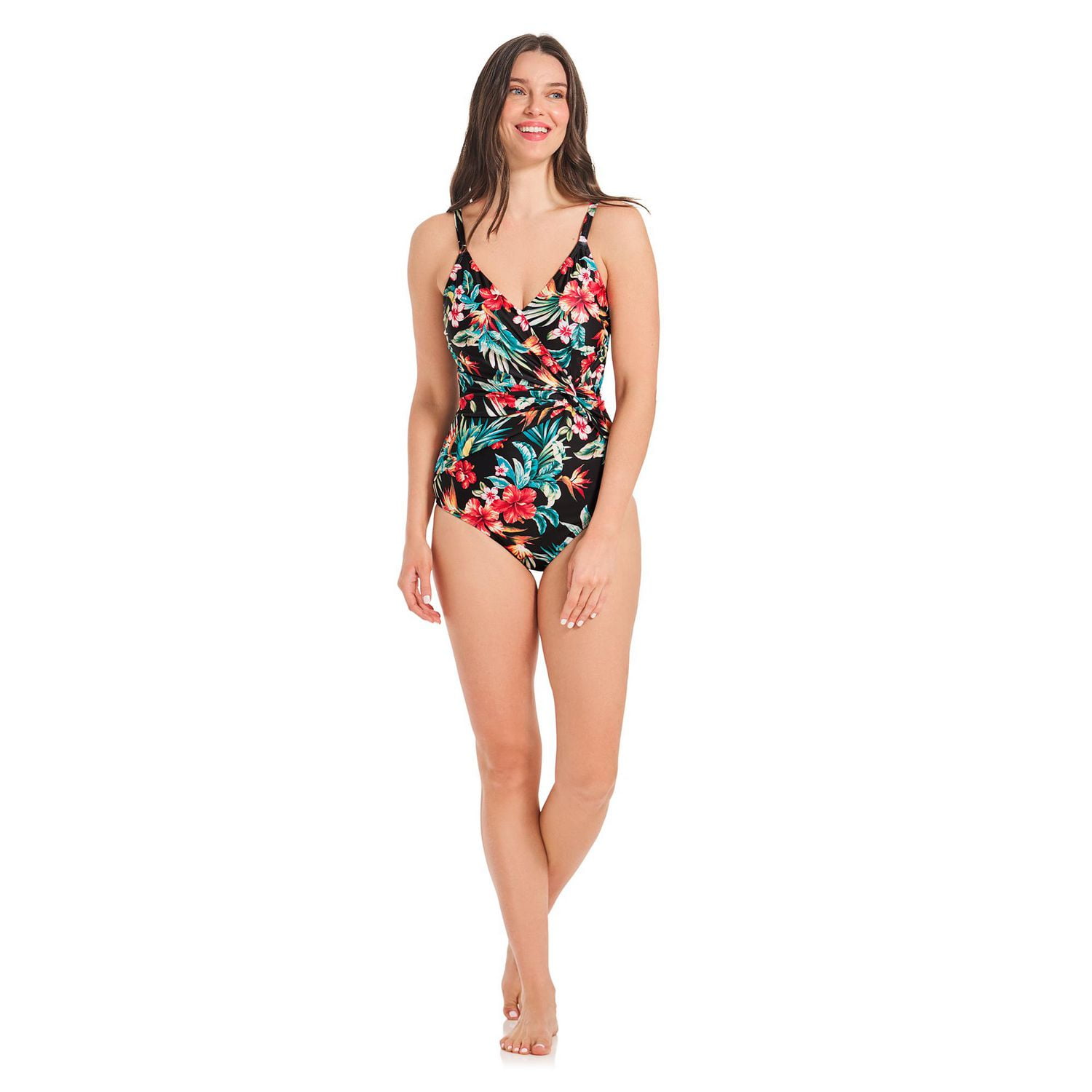 Krista Women's Asymmetrical Twist Front One Piece Swimsuit