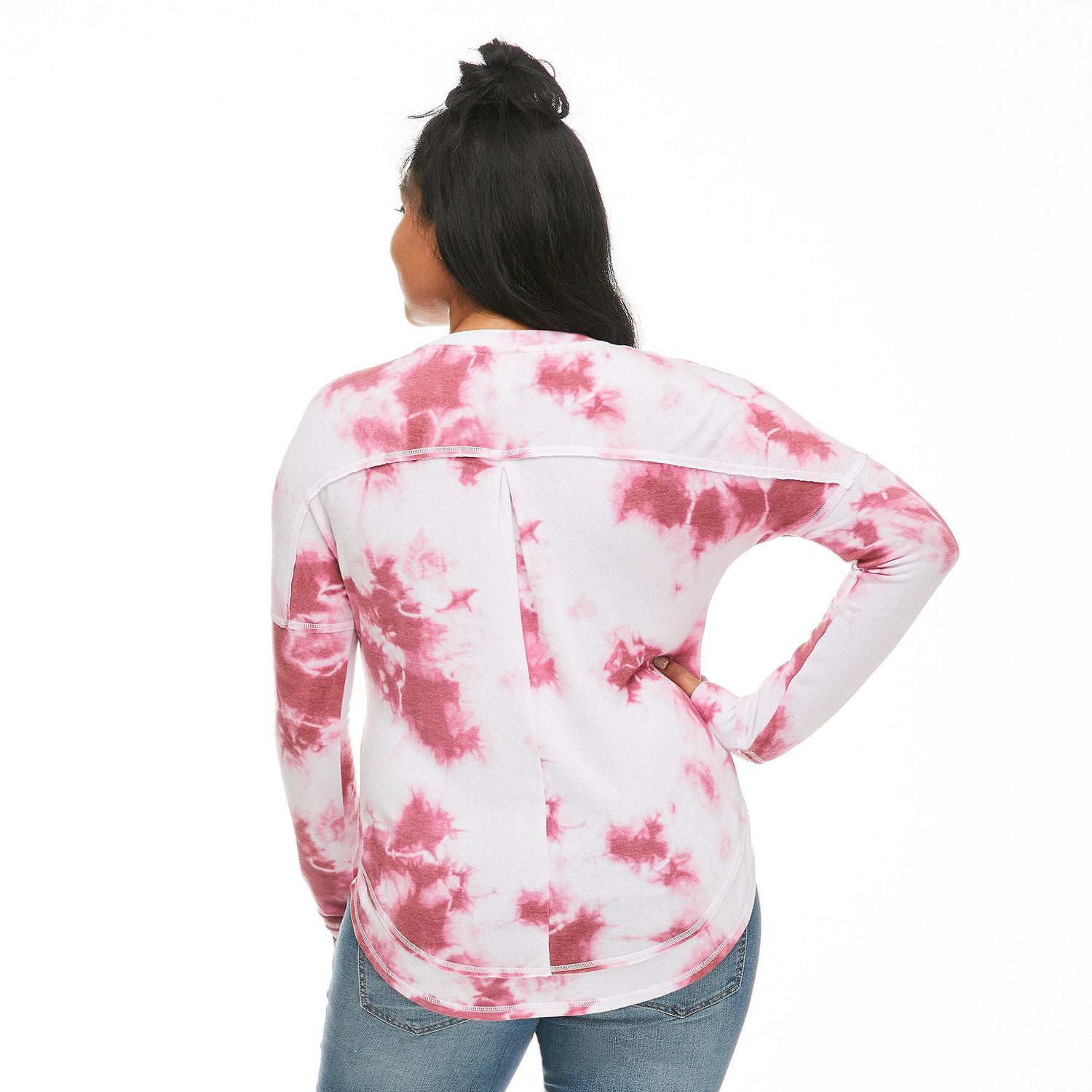 Paisley Sky Maternity Oversized High-Low Hem Top