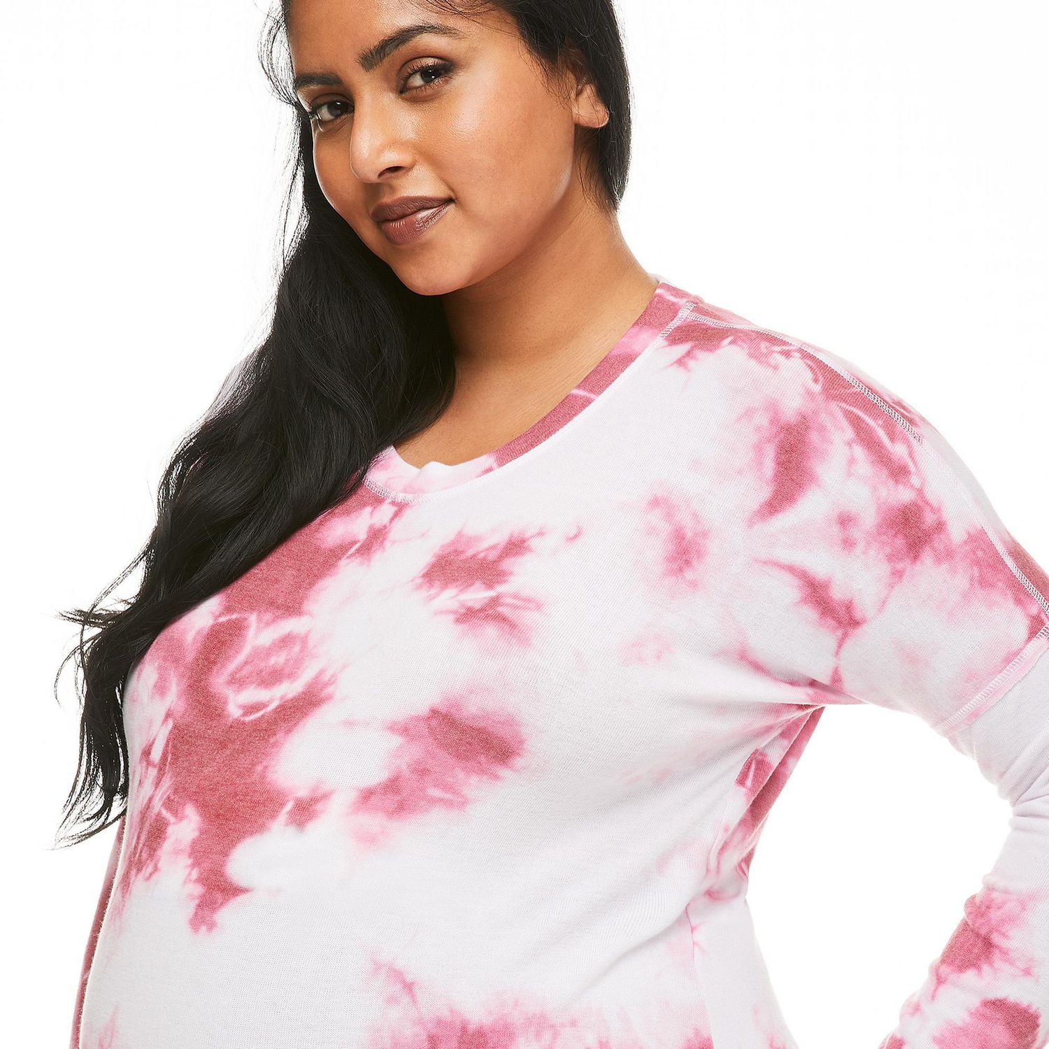 Paisley Sky Maternity Oversized High-Low Hem Top