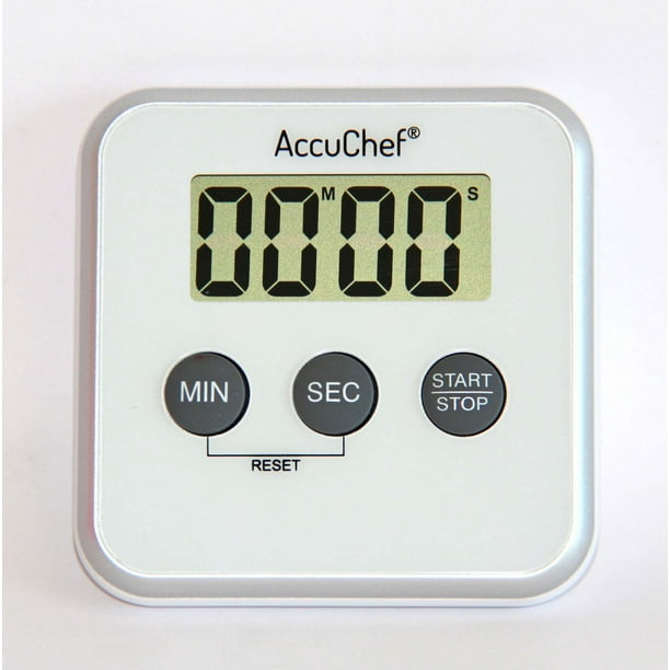 AccuChef Digital Timer, Model 2105, black or white, plastic, 99 mins
