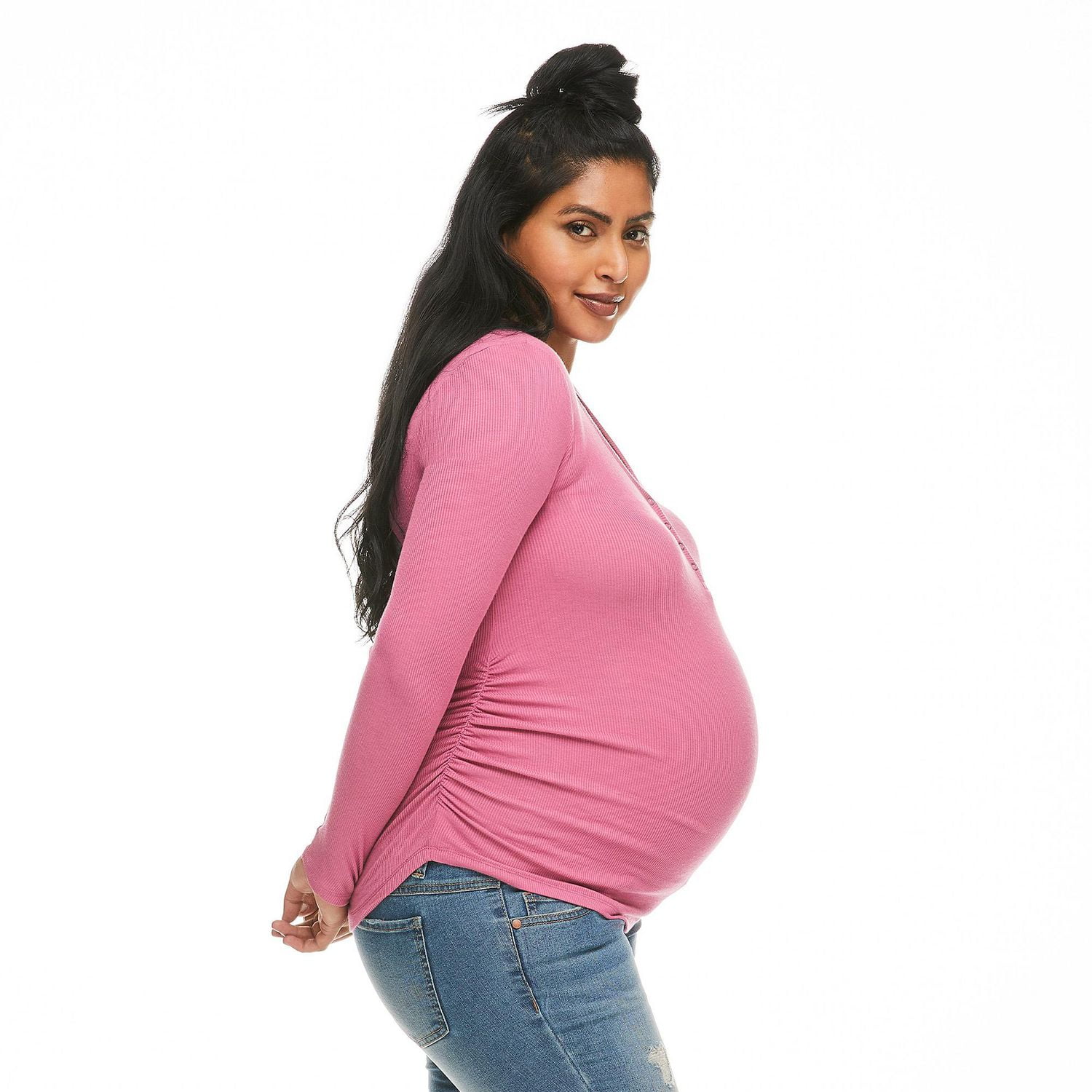 T-shirt henley à manches longues Paisley Sky Maternit