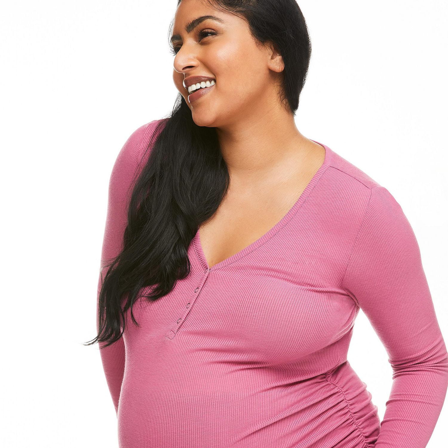 T-shirt henley à manches longues Paisley Sky Maternit