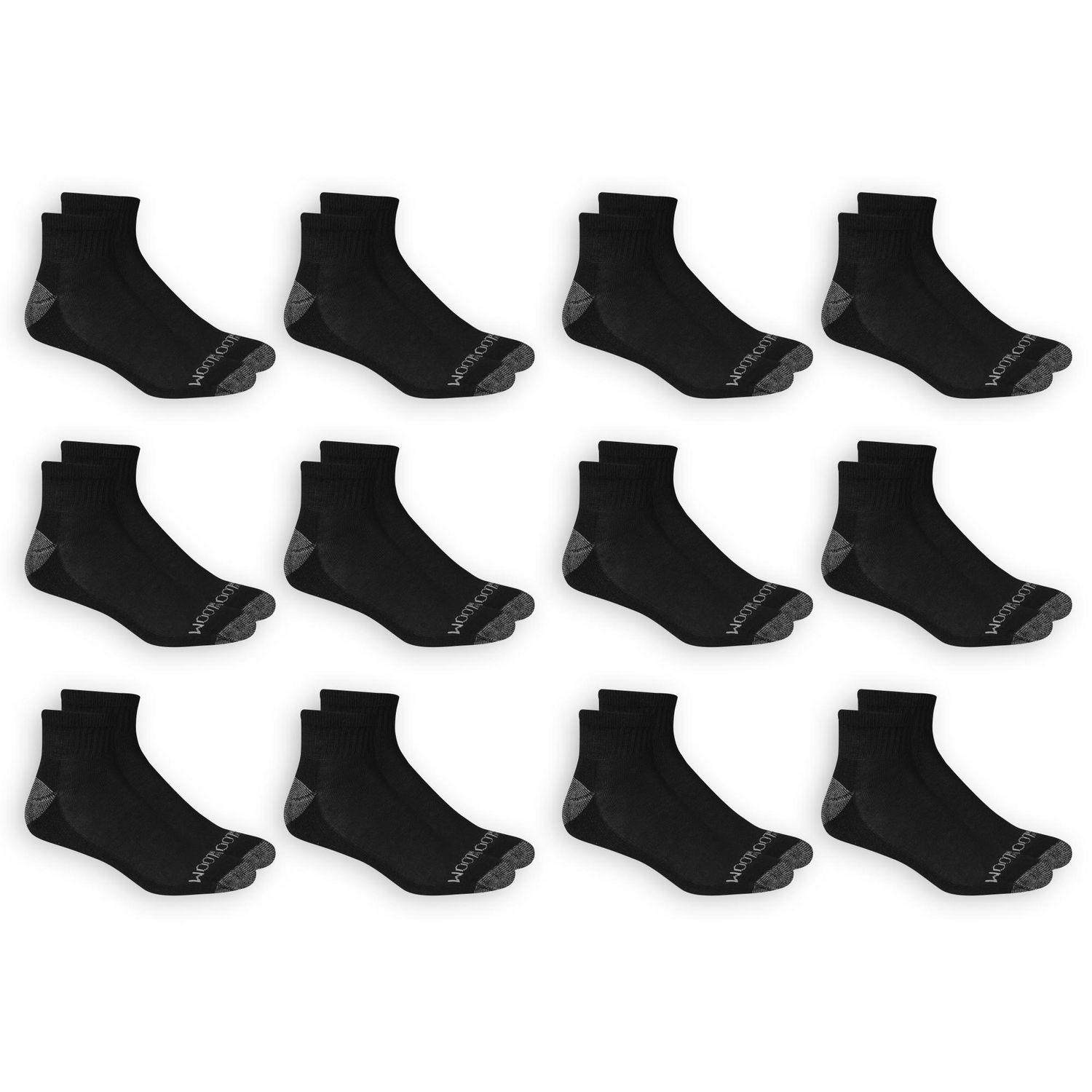 Fruit of the Loom Men's Dual Defense Ankle Socks 12 Pairs 