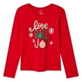 thumbnail image 1 of George Girls' Holiday Long Sleeve Tee, 1 of 2