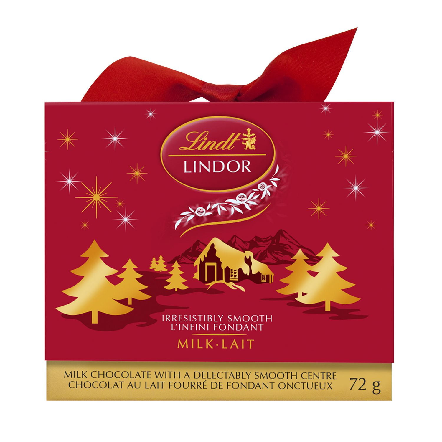 Lindt LINDOR Winter Bliss Milk Chocolate Truffles Mini Gift Box, 72