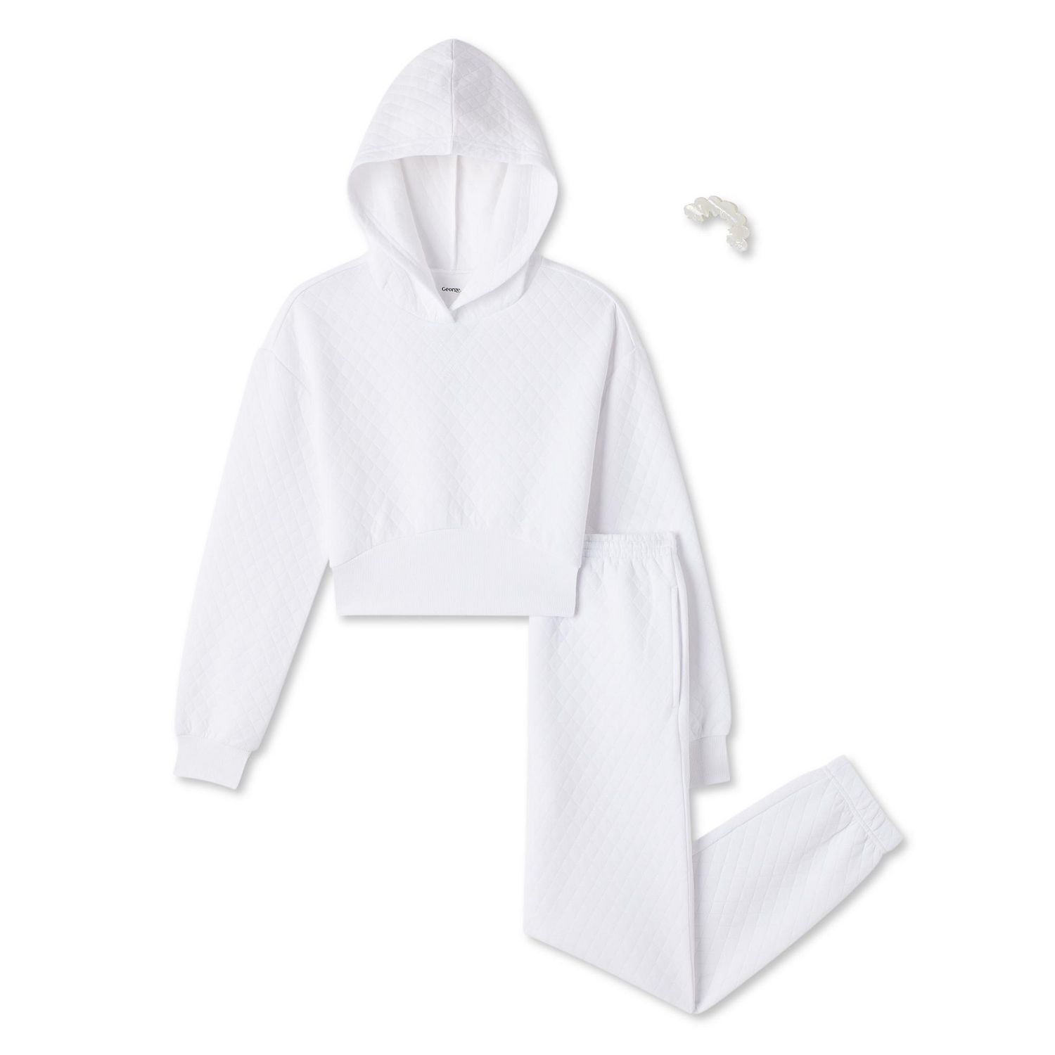 George Girls' Quilted Fleece Popover 2-Piece Set