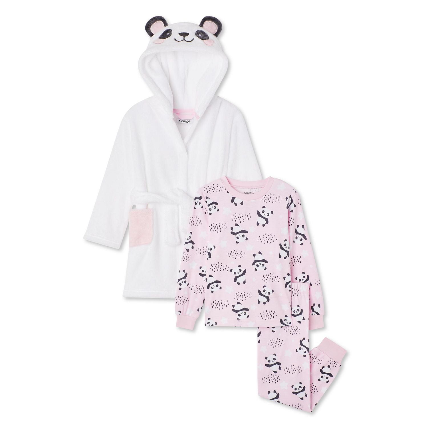 George Toddler Girls' Pajama and Robe 3-Piece Set