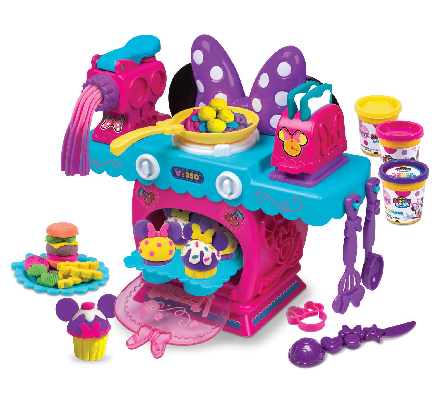 Cra-Z-Art Softee Dough 10-in-1 Minnie Mouse Color Change Kitchen 