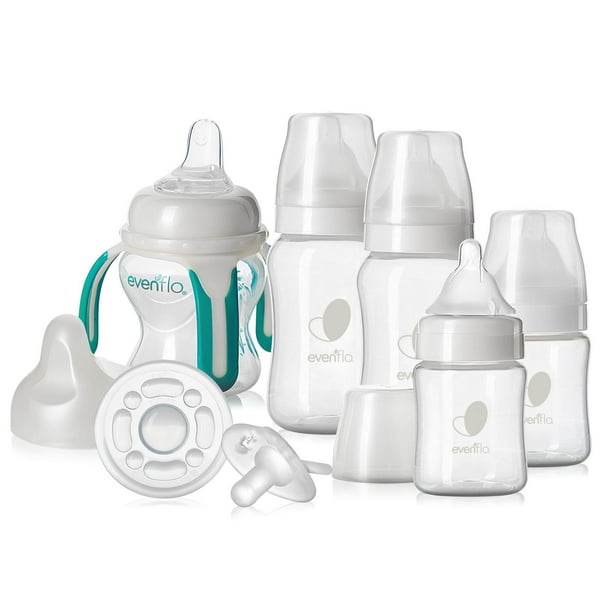 Ensemble cadeau Balance + Evenflo Feeding comprenant biberon à grande ouverture et accessoires pour l'allaitement et le réconfort des nourrissons, sans BPA