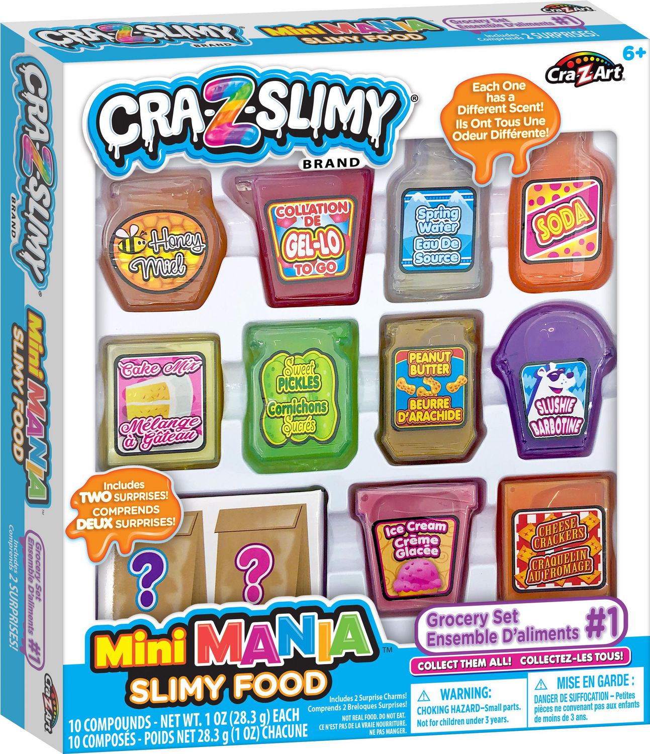 Cra-Z-Art Cra-Z-Slimy Mini Mania Slimy Food Grocery Set 1