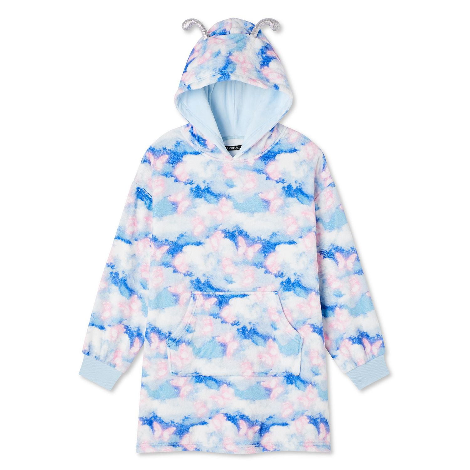 Haut à capuchon en tricot de peluche George pour filles