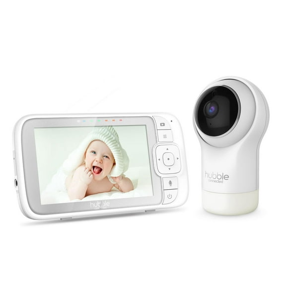 Hubble Nursery View Pro Baby Monitor - 5” Video Monitor with Pan, Tilt, Zoom - High Sensitivity Microphone, Two-Way Talk, 1000ft Range, Night Vision, Lullabies - Safe for Baby, Peace of Mind for Parents