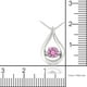 Collier dansant Pure à saphir rose synthétique d'1 carat PBT en forme de larme monté dans de l’argent sterling 925 - 5,25 mm – image 2 sur 3