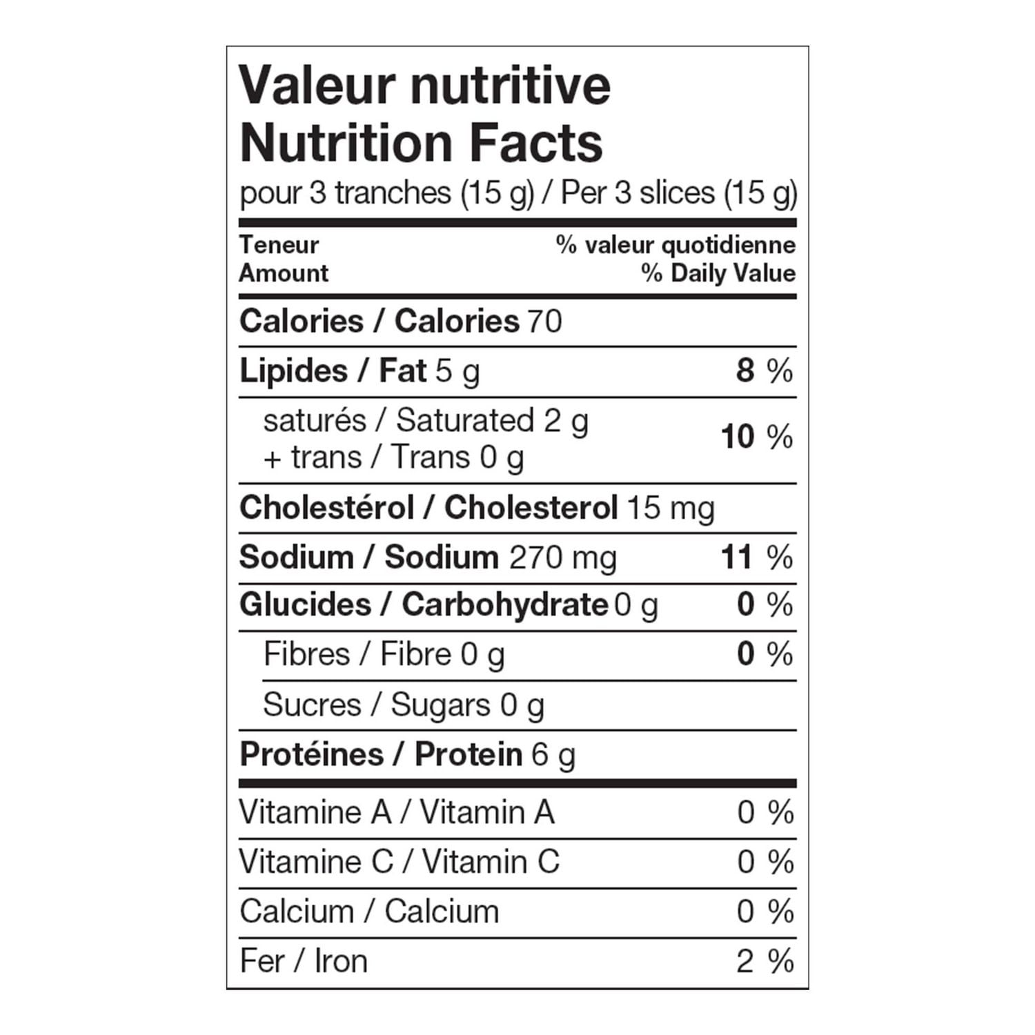 Lafleur Original Fully-Cooked Bacon, Volume Quantity : 90 g