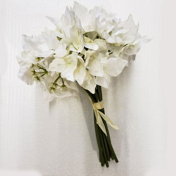 Bouquet d'hortensias, Blanc Lot de 10" d'hortensias blancs