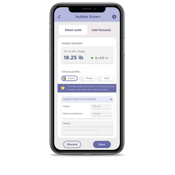 Hubble Grow Baby Scale with Bluetooth