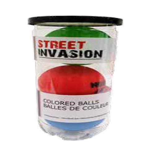 Street Invasion Street Hockey Colored Balls Assorted Colors, Non