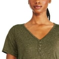 thumbnail image 4 of George Women's Henley Tee, 4 of 6