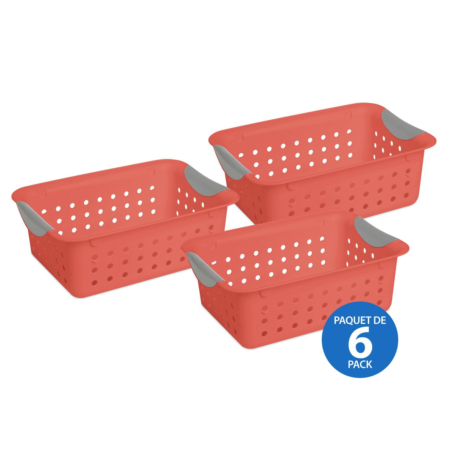 Sterilite Small Ultra™ Basket Set of Three Orange 6 PK Walmart Canada