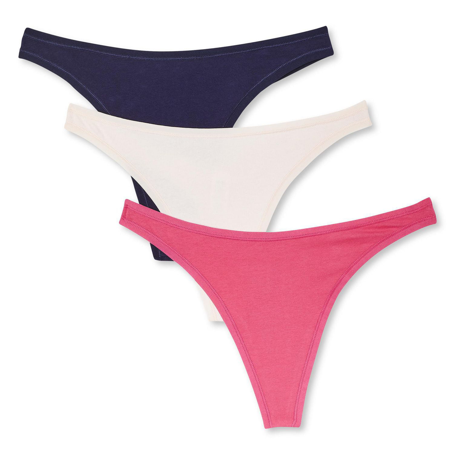 George Women's Cotton-Blend Thong 3-Pack 