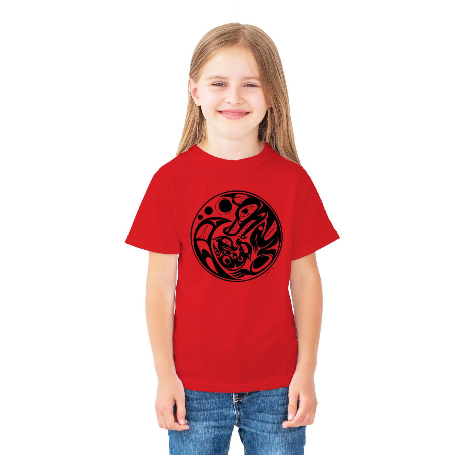 Indigenous Proud Wolf Kids Tee