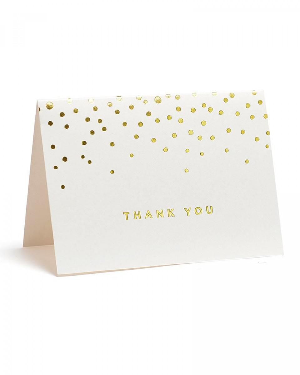 GOLD FOIL DOTS THANK YOU CARDS Walmart Canada