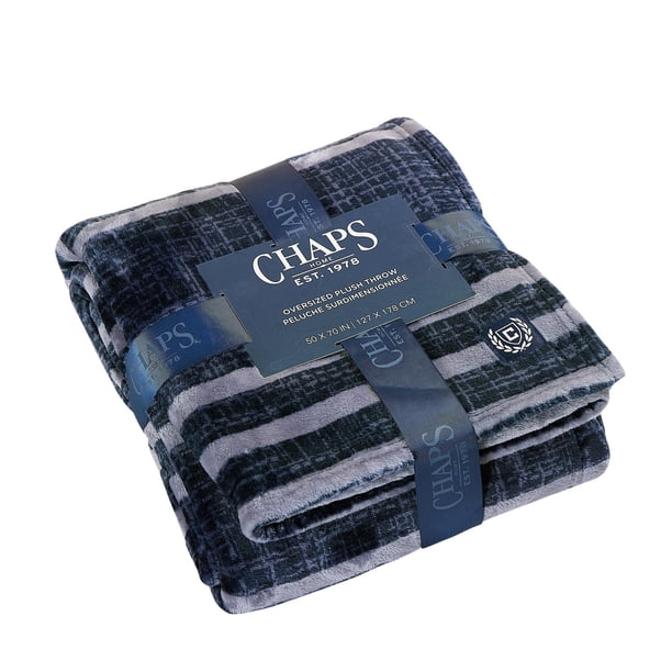 Chaps Plush Stripe Throw - Walmart.ca