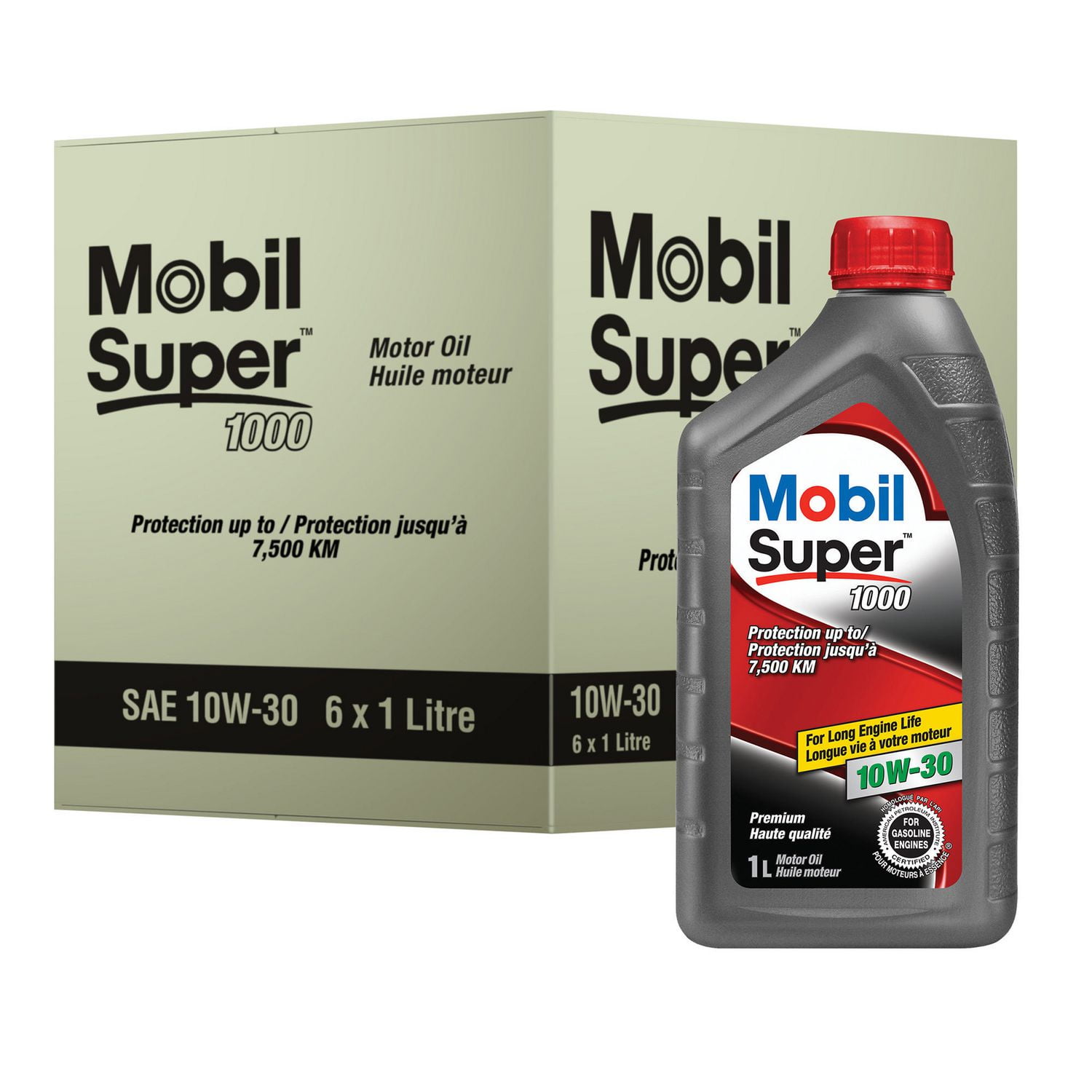 Mobil Super 1000 Protection up to 7500 KM Premium Motor Oil, 10W30