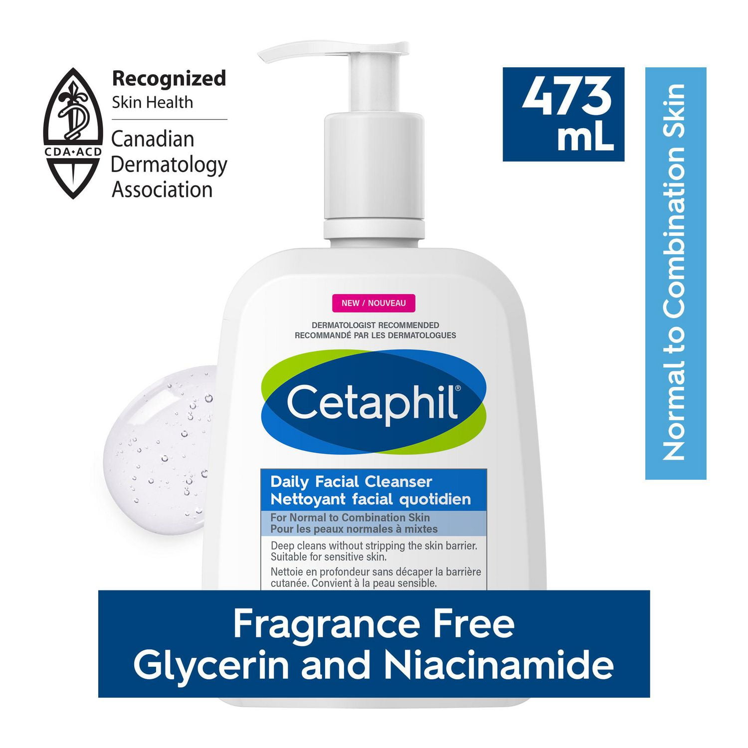 Cetaphil Daily Facial Cleanser, Fragrance Free, 473ml 