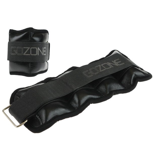 GoZone 2lb Total Ankle Wrist Weights, Black Combo Walmart.ca