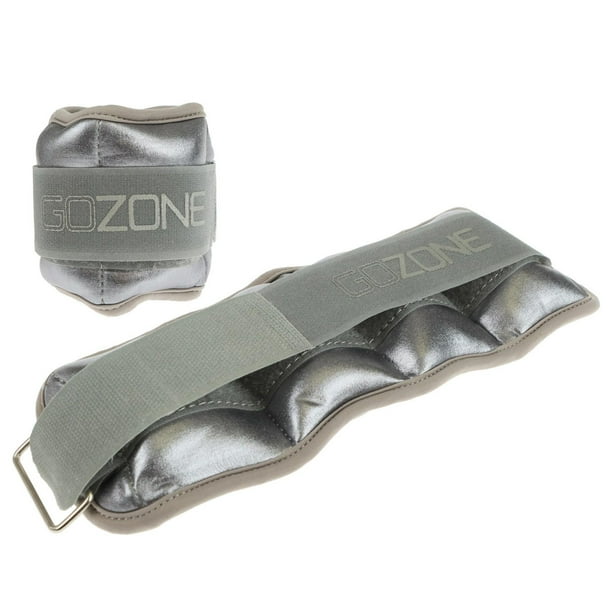 GoZone 2lb Total Ankle Wrist Weights, Silver Combo Walmart.ca