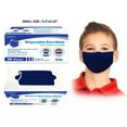 thumbnail image 1 of 50 Masques jetables pour l'adolescence  – à 4 plis, bleu marin, 1 of 1