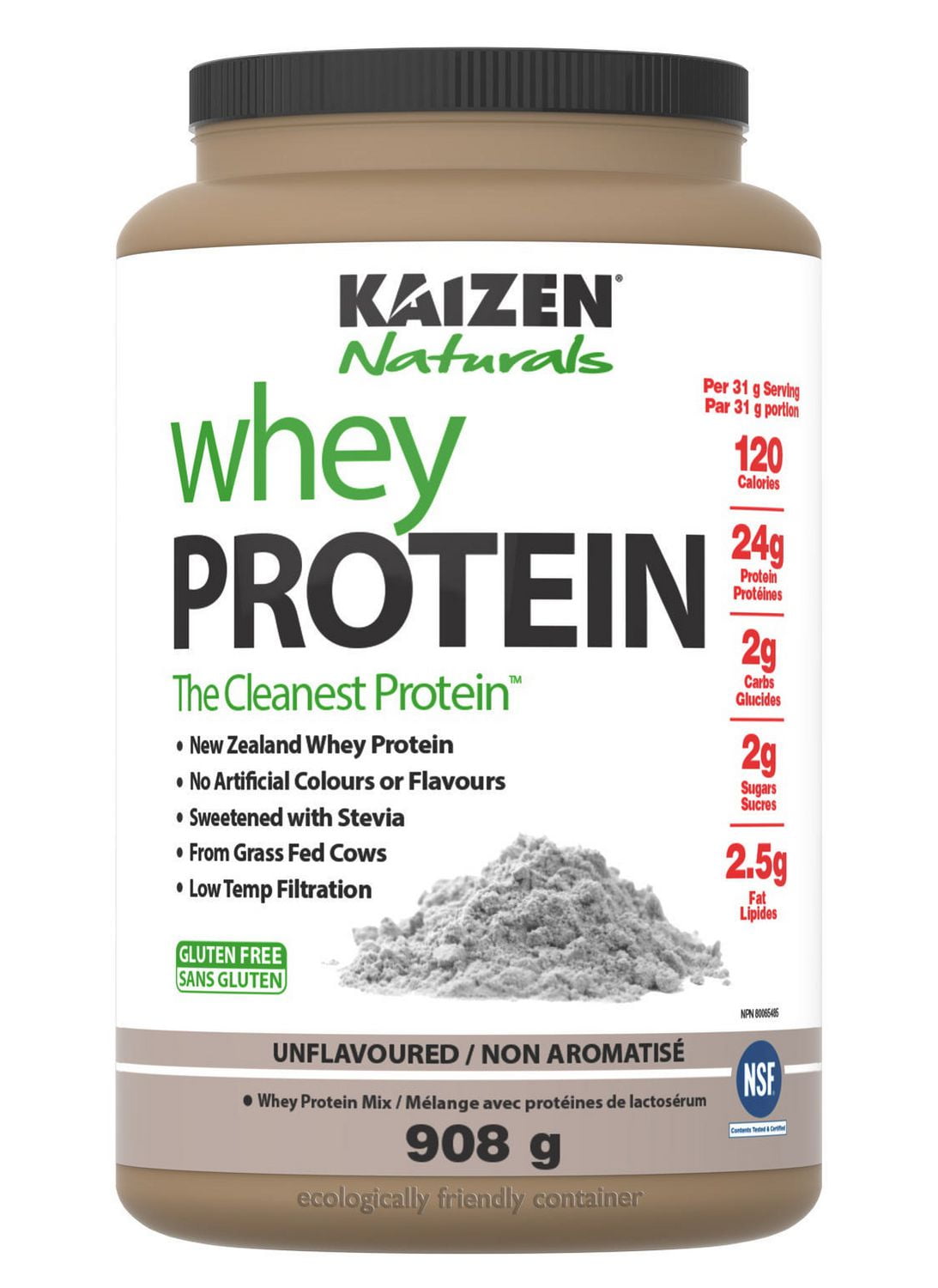 Kaizen Gluten Free Unflavoured Whey Protein Walmart Canada