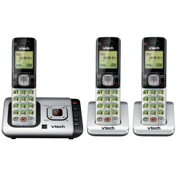 VTech - Téléphone sans fil avec afficheur/afficheur d'appel en attente.  Colour: grey, Fr