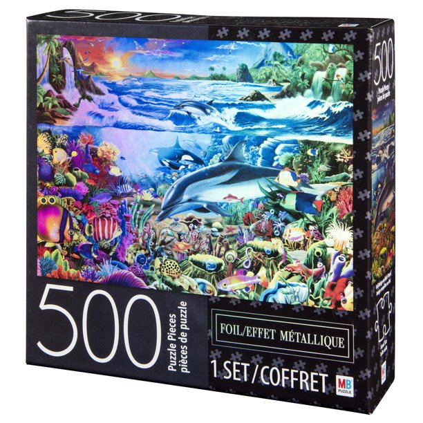 500Piece Jigsaw Puzzle with Foil Accents, for Kids and Adults