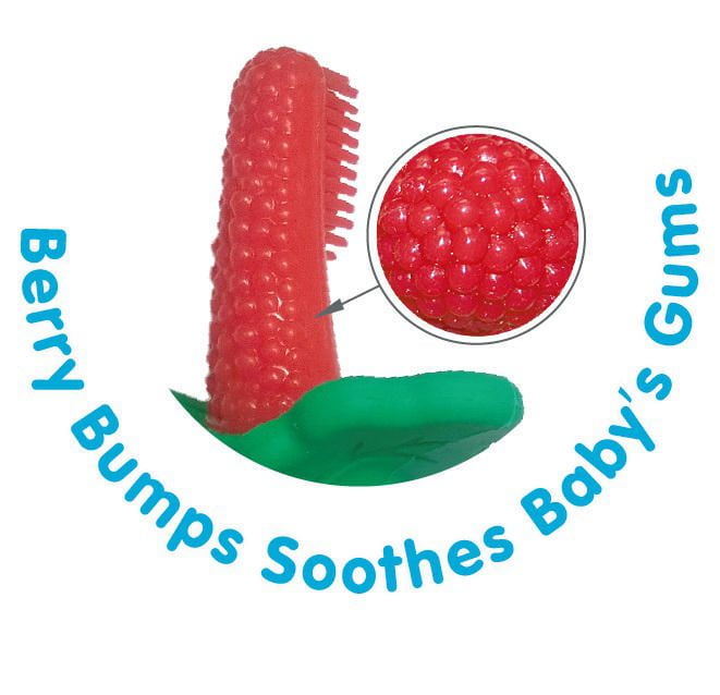 Brosse à dents RaZ-Berry de RaZbaby en silicone pour bébé