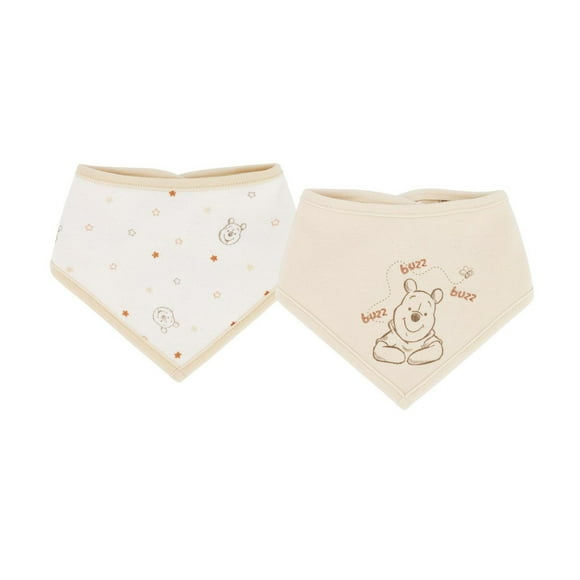 Disney Winnie l'Ourson ensemble 2mcx de bavoirs en coton biologique unisexe TAILLE: OS/GU