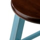 Tabouret de comptoir Ivy de 24 po Bleu clair rustique avec siège Noyer – image 3 sur 5