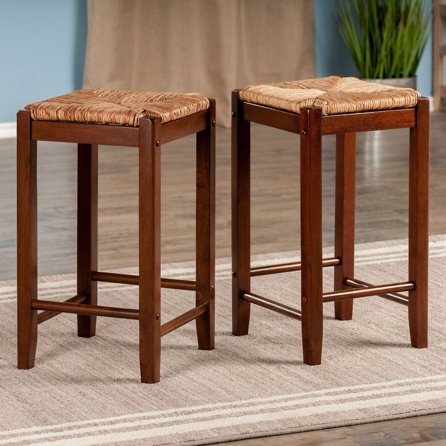 Rush seat deals counter stools