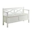 thumbnail image 1 of Banc avec rangement - bois solide blanc, 1 of 3