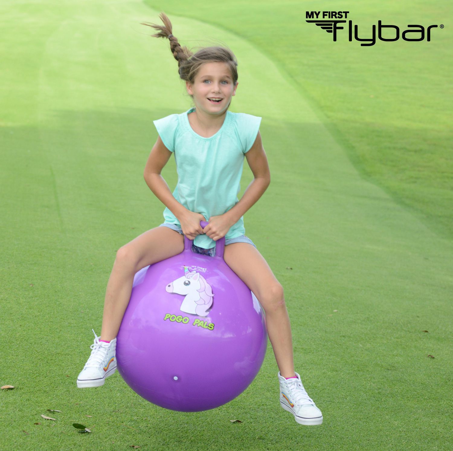Flybar My First Pogo Pals Hopper Ball, Bouncy Ball with Handle