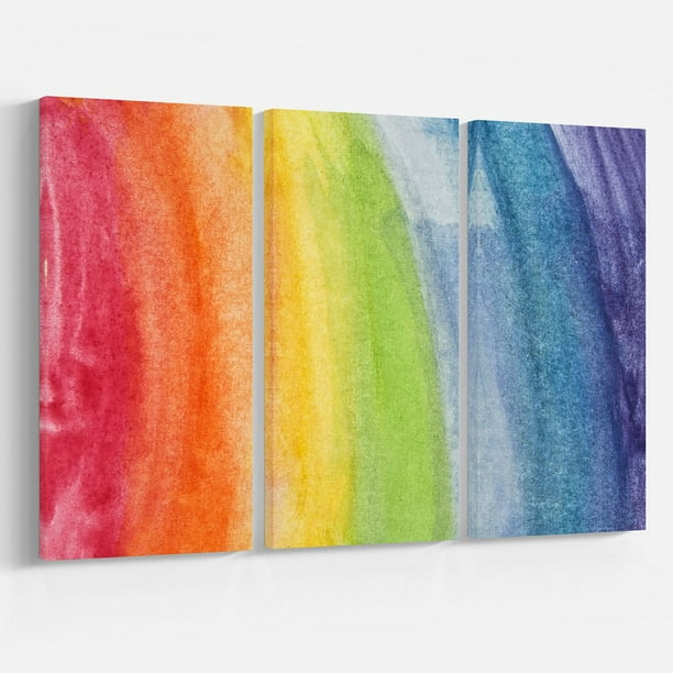 Impression sur toile « Flowing Rainbow Colors » Design Art