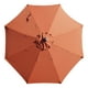 Parasol octogonal à ouverture automatique de style marché de 2,76 m (9 pi) en oléfine de couleur terra cotta Cabo d'Island Umbrella – image 5 sur 9